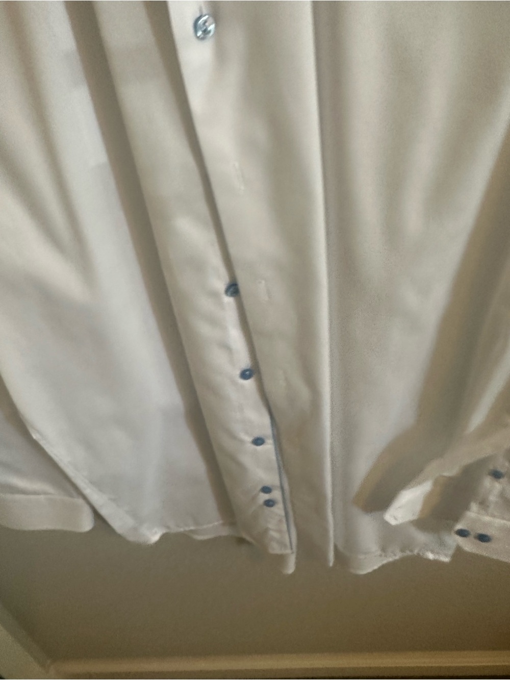Eton White Dress Shirt with Navy Trim - Picture 5 of 6